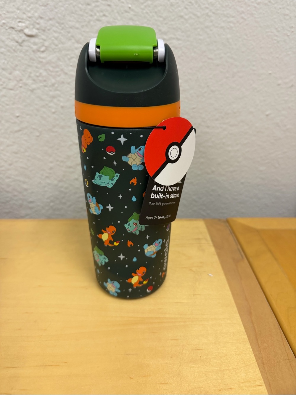 New Owala Kids FreeSip 16oz Pokémon Kanto Region First Partners Water Bottle